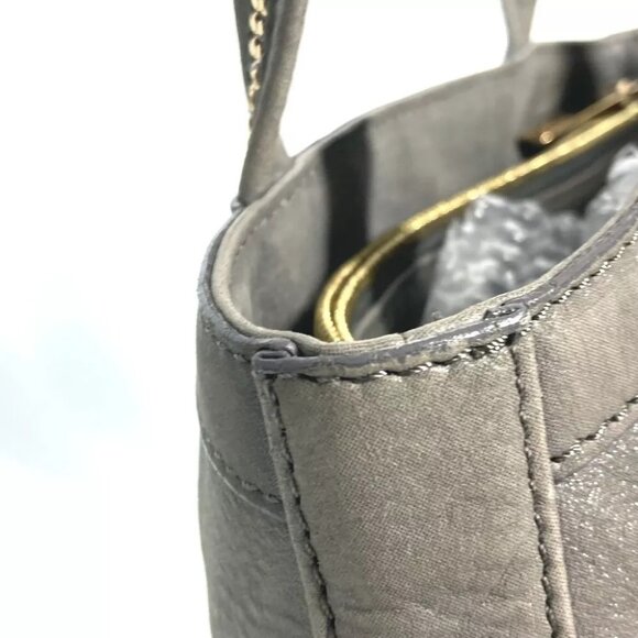 FENDI Bag Shoulder Bag Tote Bag Logo FF Chain Shoulder Bag Leather gray - Picture 16 of 16